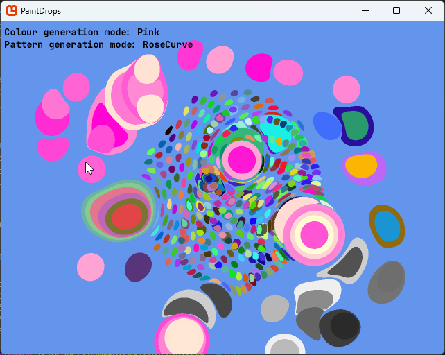 Paint drop simulation